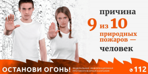 Причина 9 из 10 природных пожаров - человек